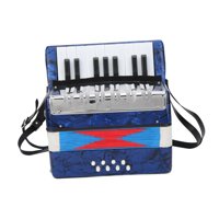 Bothyi - 17 Keys 8 Bass Piano Accordion Educational Para Amantes De La Música Amateur Beginner Blue