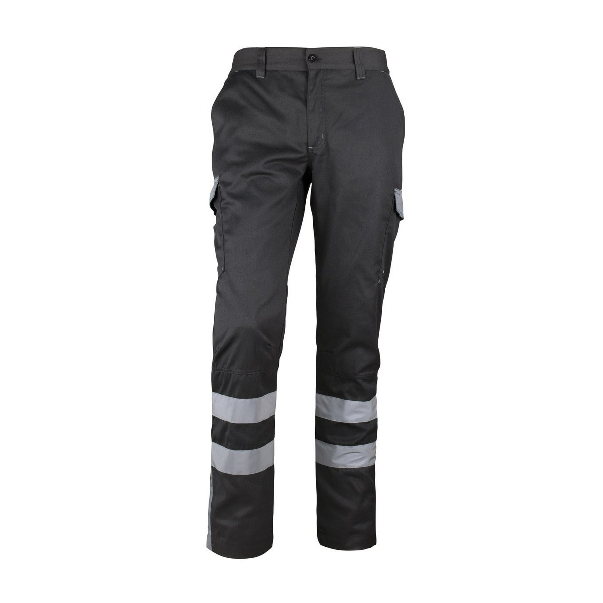 T-world - Pantalón Cargo Gabardina Bi-color Con Cinta Hombre Negro / Gris