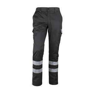 T-World - Pantalón Cargo Gabardina Bi-Color Con Cinta Hombre Negro / Gris