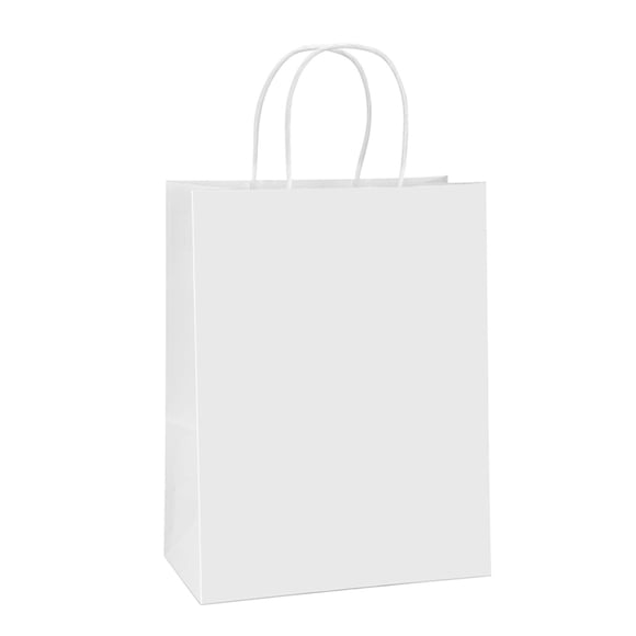 Bolsas de papel BagDream de 10 x 5 x 13 cm, 100 unidades, papel kraft blanco