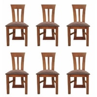 Koliat - Pack 6 Sillas Elegant Nogal Tapiz Café