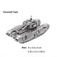 thumbnail image 1 of 3D Metal Assembled Model DIY Puzzle Puzzle Assembled Plates Churchill Tank Toy Birthday Gift Ornament, Suitable For Adults And Children To Assemble, 1 of 3