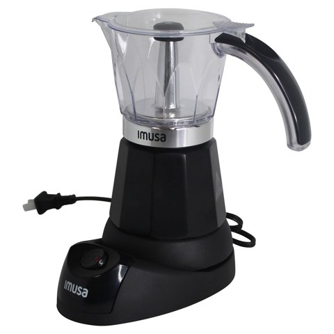 Cafetera Eléctrica Imusa Para 6 O 3 Tazas, Color Negro