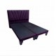 thumbnail image 1 of Cama Dos Plazas Con Respaldo y bases divididas de 150 X 190cm Tapizada en Lino Morado Oscuro, 1 of 5