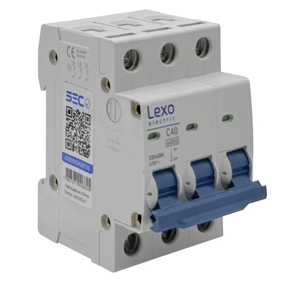 Interruptor Automático Tripolar 3p 40a (3x40a) 6ka Curva C - Lexo