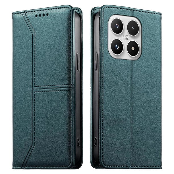 Funda tipo cartera con bloqueo RFID para Xiaomi 17 cubierta magnética de cuero con tapa y soporte Verde