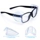 thumbnail image 2 of Protectores laterales para lentes, 3 pares, transparentes/morados para anteojos, 2 of 9