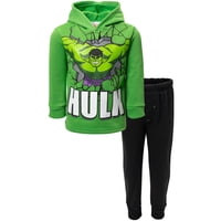 Conjunto Para Niños Marvel Avengers Hulk Con Sudadera Y Pantalón De Forro Polar Talla 6