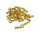 thumbnail image 2 of 12pcs redondo resorte de cierre 3mm crimpado tubo de campana termina la joyería de oro amarillo diy, 2 of 3