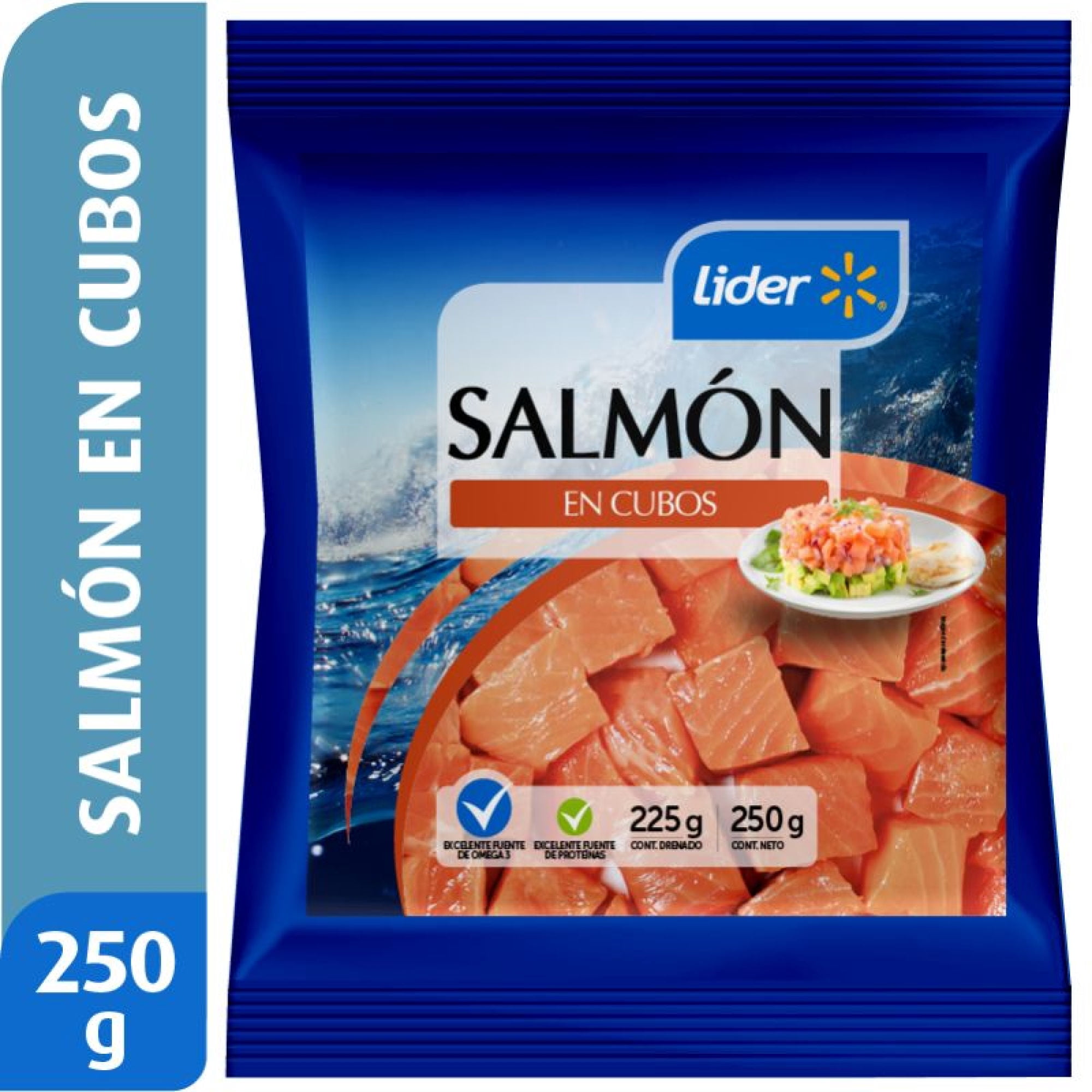 Salmón En Cubos 250 g Lider