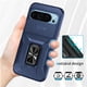 thumbnail image 5 of Funda Armada para Google Pixel 9 con Tapa Deslizante y Soporte Magnético Giratorio Azul, 5 of 5