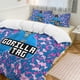 thumbnail image 1 of Blue Pink Abstract Gorilla Tag Comforter Set Soft 3 Pcs Twin Bedding Sets Thicken for All Season, 1 of 5
