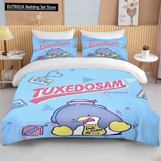 10 Sizes Tuxedo Sam Printed Bedding Set Cartoon Anime Duvet Cover Comforter Pillowcase Boys Girls Children Adults King