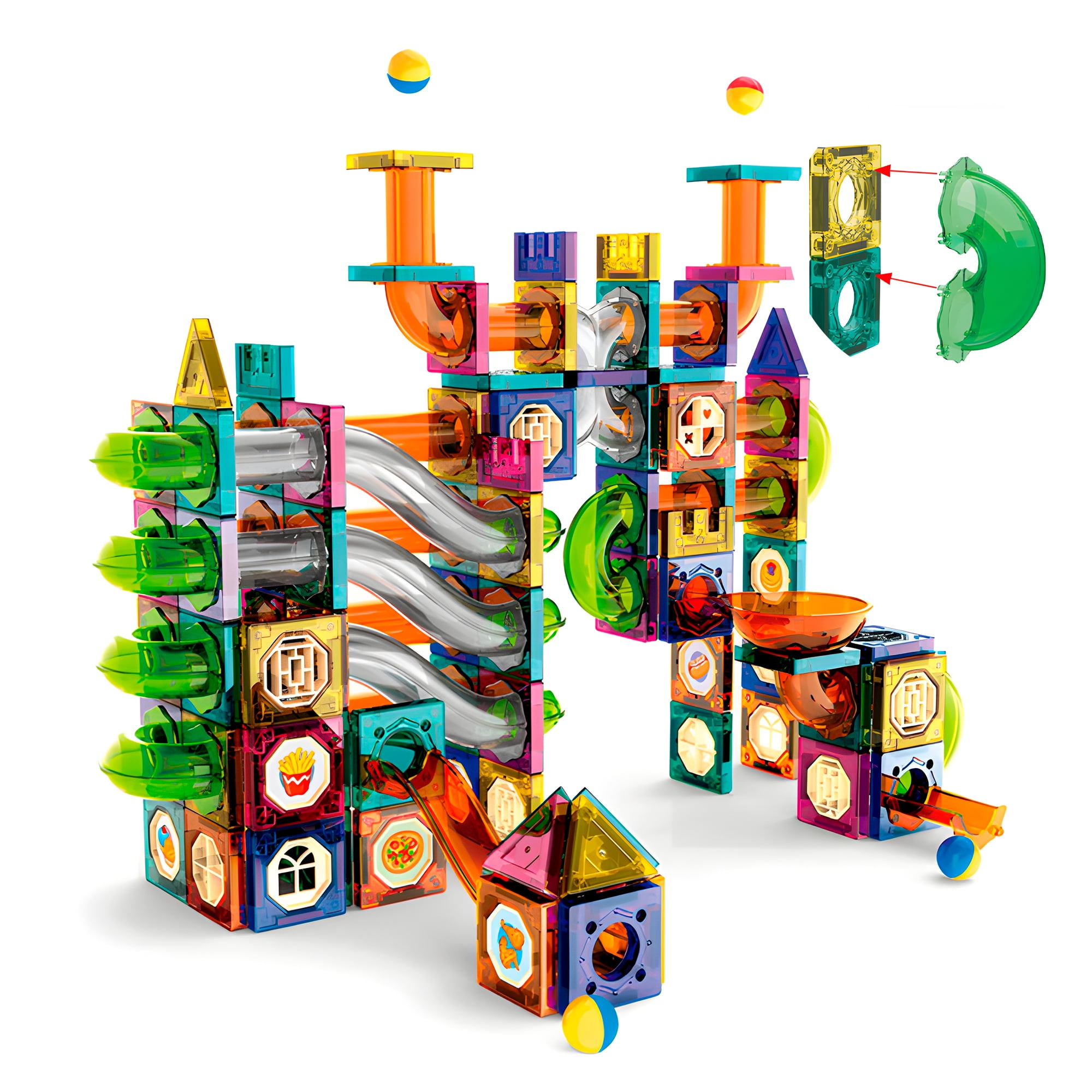 Mgm Importaciones - Juguete Bloques Magnético Construcción Iman Niños 394 Pcs