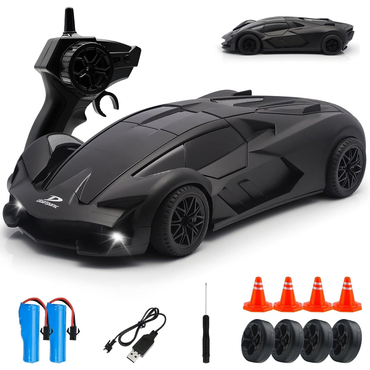 Auto Rc Drift Snugzy Escala 1:20 2.4ghz Batería Doble Led