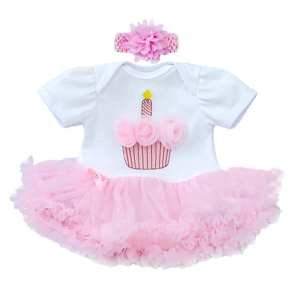 Set de ropa para niña Reborn Baby Doll, de 43 a 56 cm, con vestido y diadema