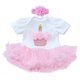 thumbnail image 1 of Set de ropa para niña Reborn Baby Doll, de 43 a 56 cm, con vestido y diadema, 1 of 8