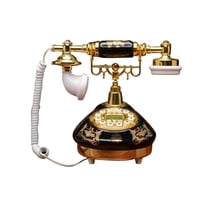 Magideal - Adorno De Escritorio Para Teléfono Retro Con Cable, Teléfono Antiguo Decorativo Novedoso, Teléfono Fijo Retro Para Estudio, Dormitorio, Decoración Del