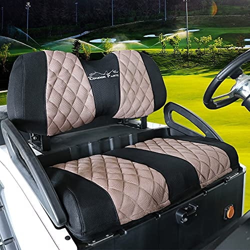 Fundas de asiento para carritos de golf que se adaptan a Club Car Precedent, DS y Yamaha, tela de ma