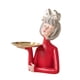 thumbnail image 3 of Estatua Multiusos Para Ni?as Con Figura De Bandeja Para Armario De Mesa, Entrada, Lazo Plateado, 3 of 5