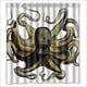 thumbnail image 1 of Cortina de ducha con diseño de pulpo vintage, divertida y con ganchos, tamaño 66 x 72 pulgadas, 1 of 3