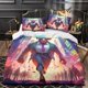 thumbnail image 4 of Owl Anime Duvet Cover 3D Print Quilt Cover Comforter Covers for Boys Girls Bedding Set Soft Microfiber with Pillow Cases with Zipper Closure 2 Pieces Twin, 4 of 5