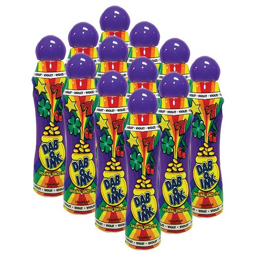 Marcador para bingo Dab-O-Ink, una docena, violeta, 90 ml