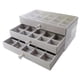 thumbnail image 3 of Caja de Joyería Cajones, Vitrina para Pendientes, Soporte de Almacenamiento de Franela, Soporte de Exhibición, Organizador de Joyas, Bandeja Com, 3 of 5