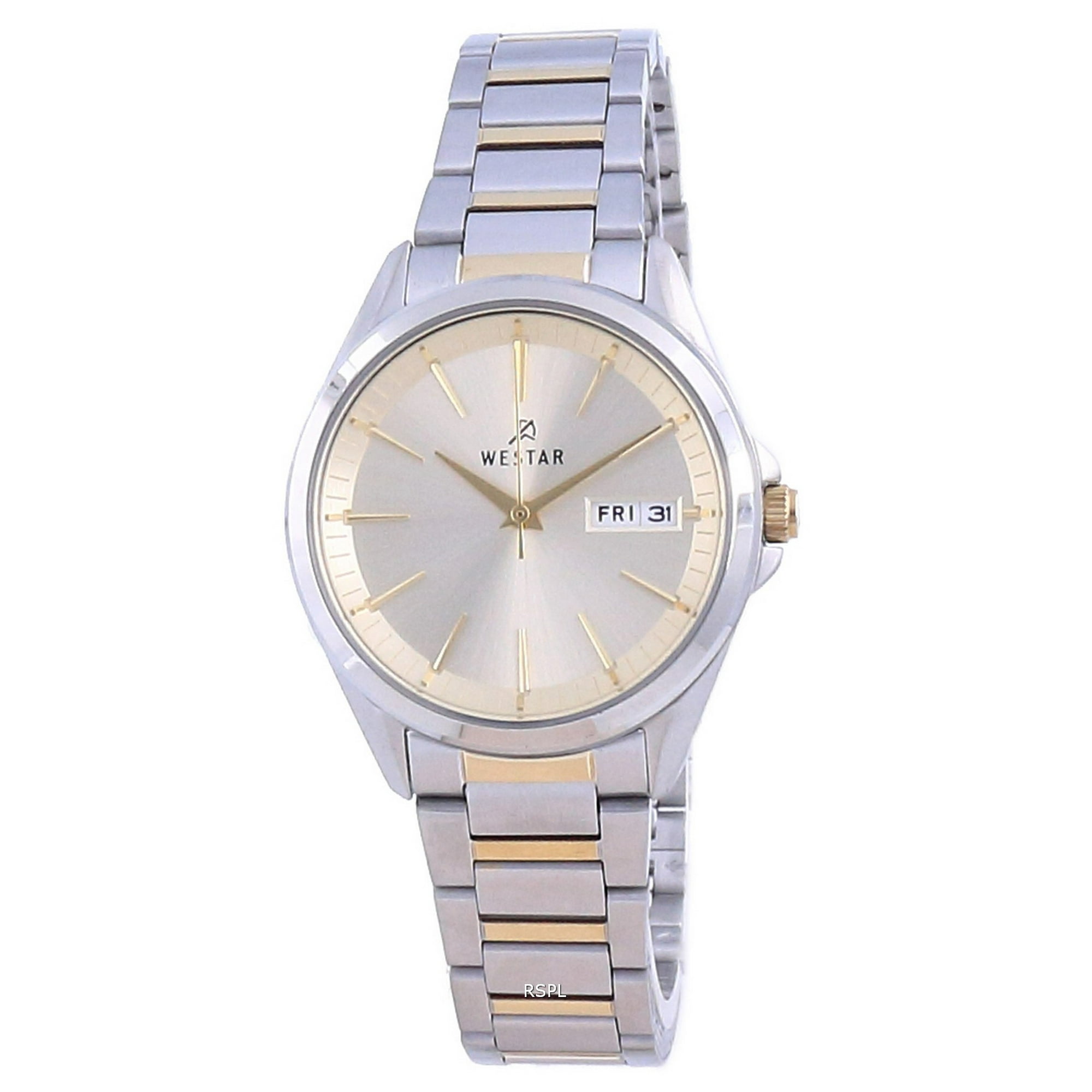 Westar - Reloj Para Mujer Con Esfera Champagne Y Acero Inoxidable Bicolor Con Cuarzo 40212 Cbn 102