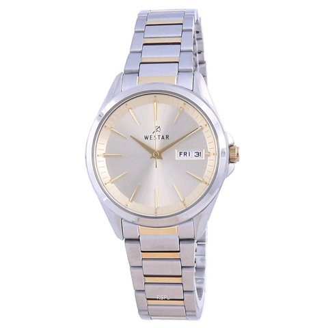 Westar - Reloj Para Mujer Con Esfera Champagne Y Acero Inoxidable Bicolor Con Cuarzo 40212 Cbn 102