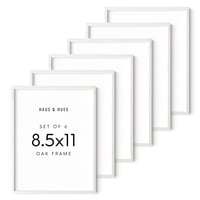 Marco De Fotos Haus And Hues, Roble Blanco, 8,5 X 11 Cm (Juego De 6)
