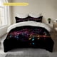 thumbnail image 1 of Neon Musical Note Flowing Light Night Scene Printed Duvet Cover Set 100% Polyester Fiber Duvet Cover Soft and Comfortable for a Great Experience Fluffy and Brea, 1 of 1