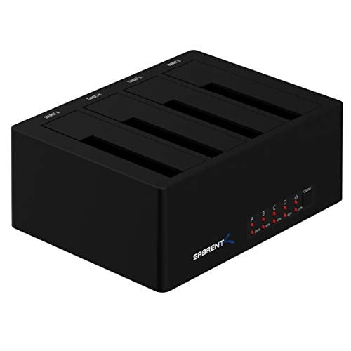 Estación De Acoplamiento Sabrent Ds-u3b4 De 4 Bahías Usb 3.0 Sata 2.5/3.5