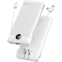 Cargador Portátil Vrurc De 10000 Mah Con Cables Y Enchufe De Pared