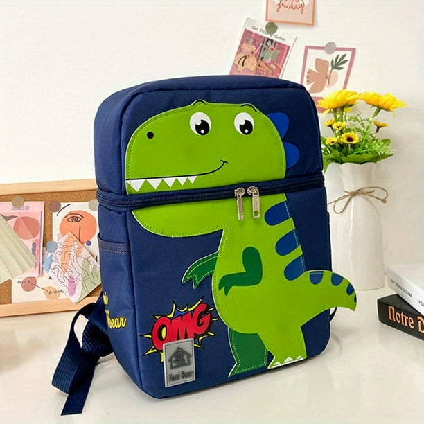 Children's Kawaii Cartoon Dinosaur Print Backpack, School Bag For Boys And Girls Travel Backpack, School Season Gifts