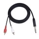thumbnail image 2 of 1 pieza de 6,35 mm a 2RCA Cable 1,5 M de longitud interconexión 35 mm receptores chapado en oro doble adaptador de sonido estéreo Cable RCA, 2 of 5