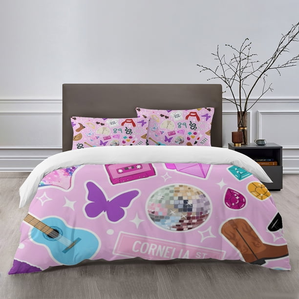 Tay x lor Bedding Sets Bed Cartoon Duvet Cover Lightweight 3 Piece Bet Sets for Kids Boys Girls