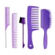 thumbnail image 3 of 1Set Salon Hair Styling Plastic Barbers Brush Peines Set Purple, 3 of 5