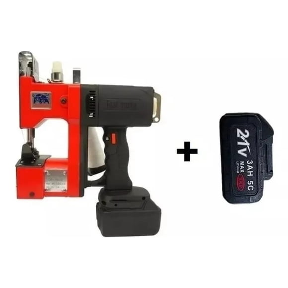 Máquina Cosedora De Sacos Inalámbrica + 1 Batería Adicional