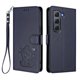 thumbnail image 1 of Infinix HOT 60 PRO 4G Funda Billetera con Estampado de Gato, Azul, 1 of 6