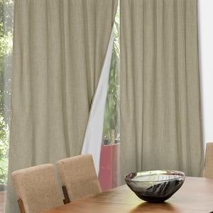 Masel - Set 2 Cortinas Black Out Lino Ivory 140X225