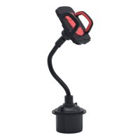 Magideal - Soporte Para Teléfono De Coche, Soporte Para Teléfono Móvil, Portavasos, Base Expandible Automática, Material Plástico, Función Giratoria, Adecuado Pa Rojo
