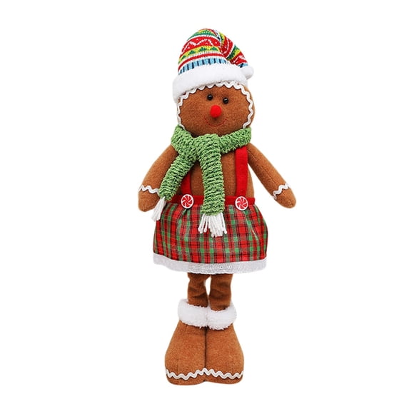 Muñeco Navideño Estirable, Adornos Navideños De Hombre De Jengibre Para Pared, Sombrero De Color Para El Hogar