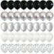 thumbnail image 1 of Globos Govpy negros y plateados, 60 paquetes, 30 cm, cromados metálicos, 1 of 3