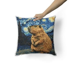 Creango - Cojin Decorativo Capibara Noche Estrellada
