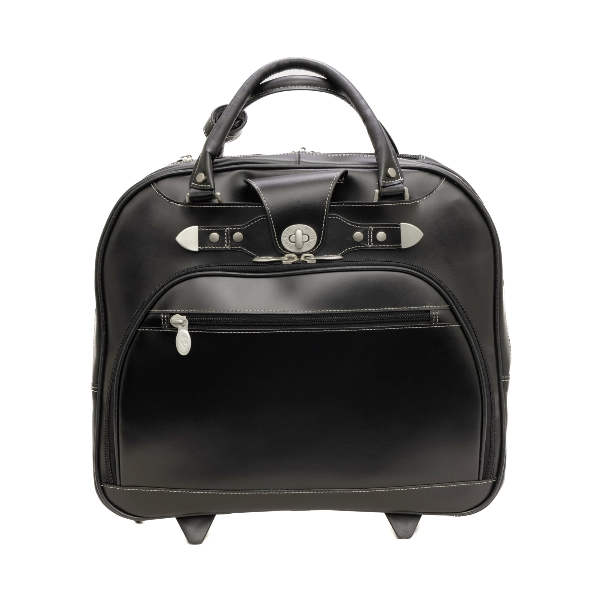 Maletín Para Portátil Mckleinusa Redwood De Cuero Con Ruedas De 15 Pulgadas