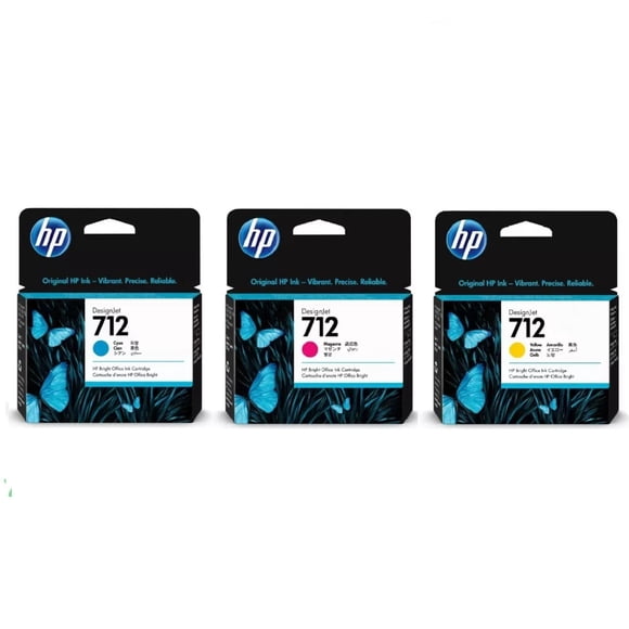 Pack 3 Cartuchos hp 712 M/C/Y Originales T210 T230 T250 T630
