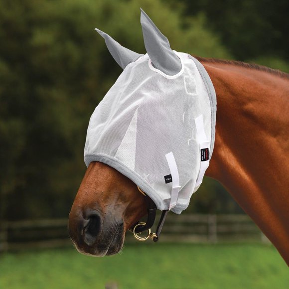 Máscara antimoscas Schneiders Dura-Mesh con 70% de protección UV para caballo Cob