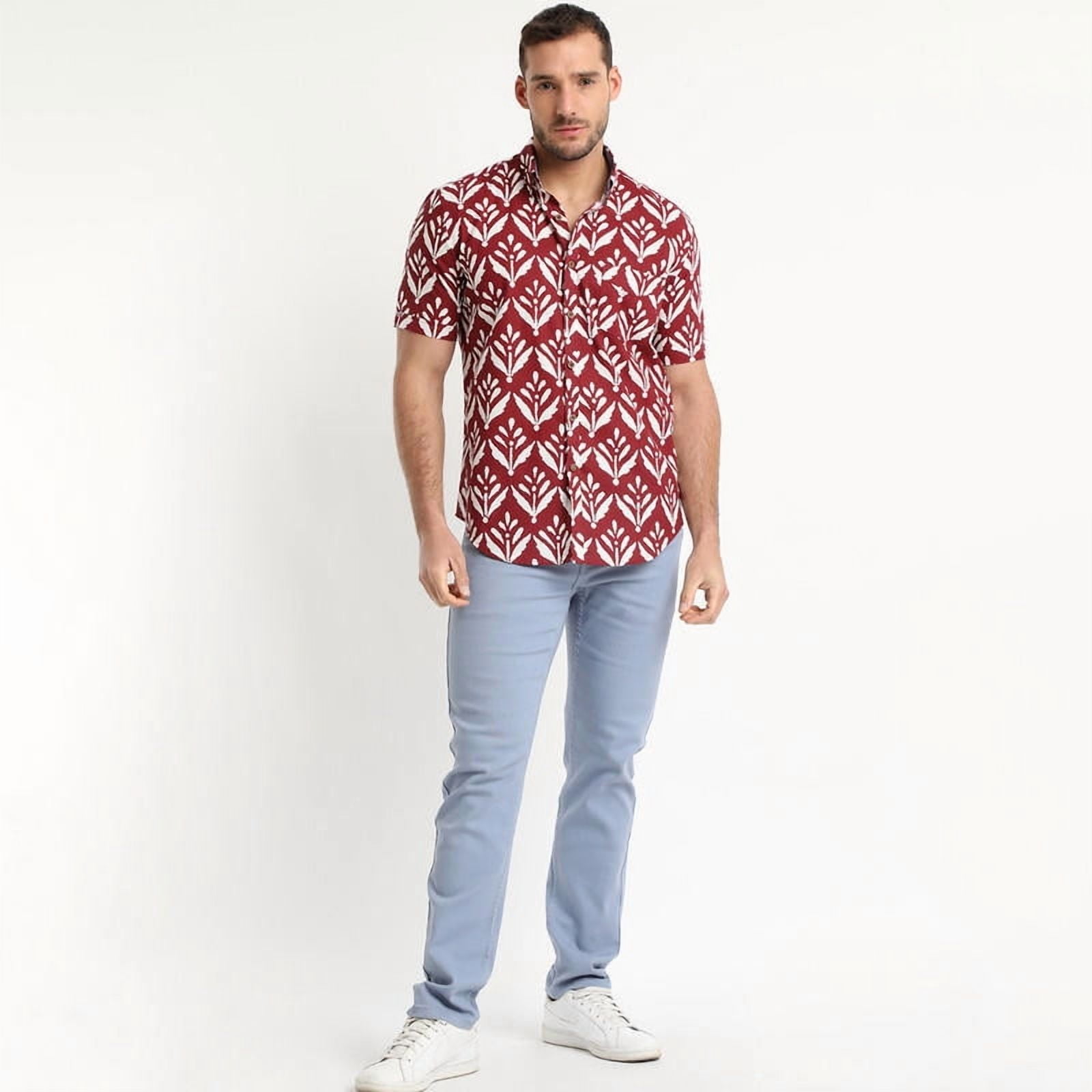 Truval - Camisa Estampada Diseño Mc Burdeo