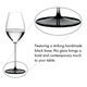 thumbnail image 3 of Copa Fatto A Mano Base Negra Champagne sauvignon Blanc, 3 of 3